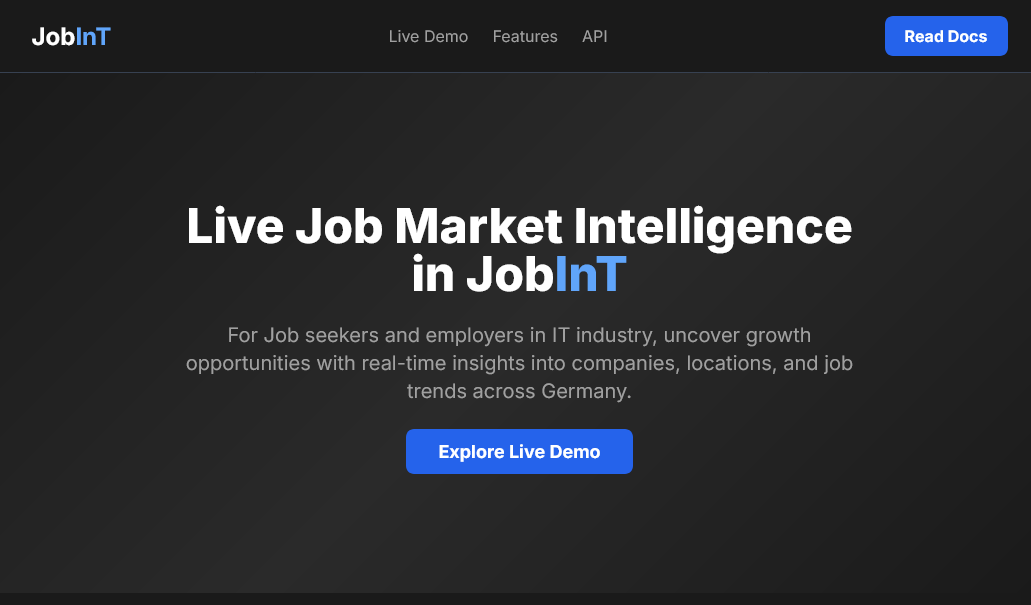 JobInT - IT Job Info API